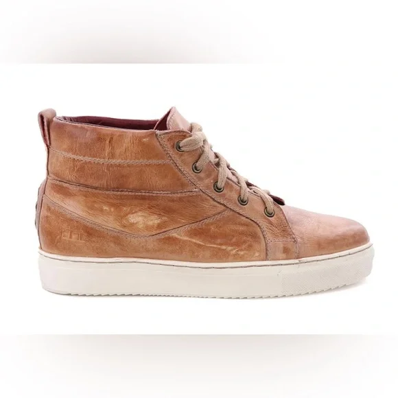 BED STU ROSSELA TAN RUSTIC HIGH TOP LEATHER SNEAKER MADE IN LEON, MEXICO SIZE 9 - Picture 2 of 13